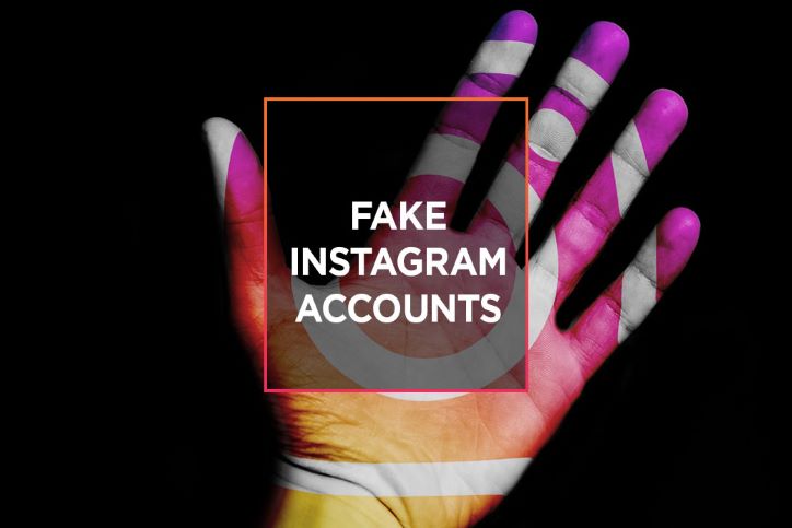 Fake Instagram Accounts Hand Graphic