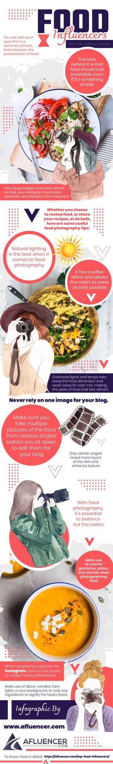 Food Influencer Tips Infographic