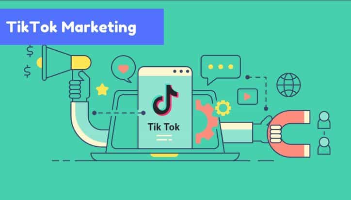 Illustration of all kinds of tools for TikTok Marketing