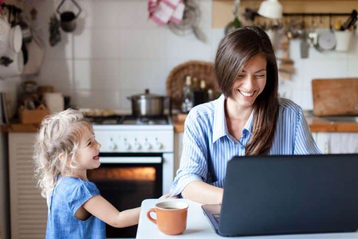 Influencers Working from Home | Kitchen Office