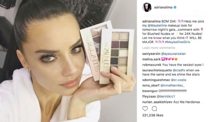 Influencer collabs with Maybelline through Instagram