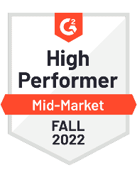 High Performer for Mid-Market businesses | Fall 2022