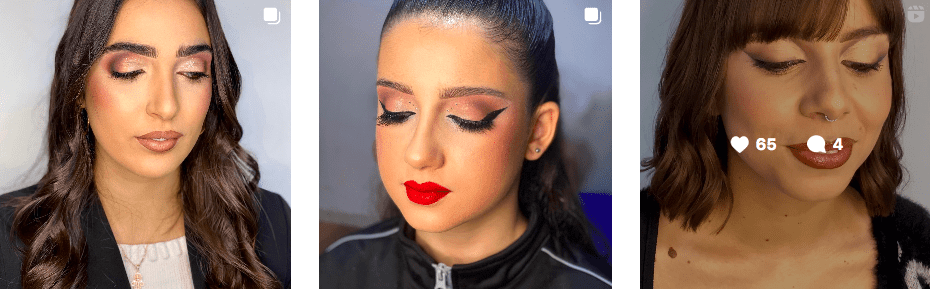 Alessia Orru beauty and makeup posts on Instagram