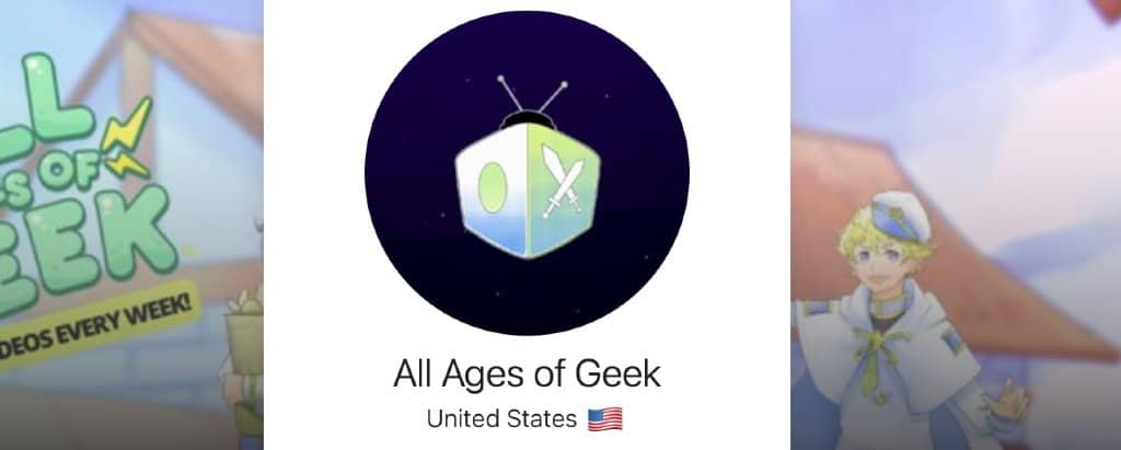 All Ages of Geek Afluencer profile banner