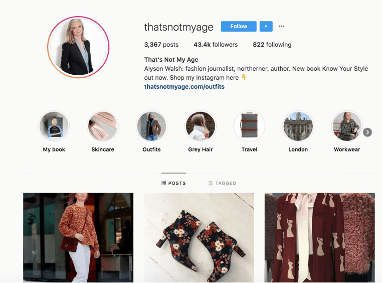 50+ Women Social Media Influencers | Alyson Walsh | Instagram