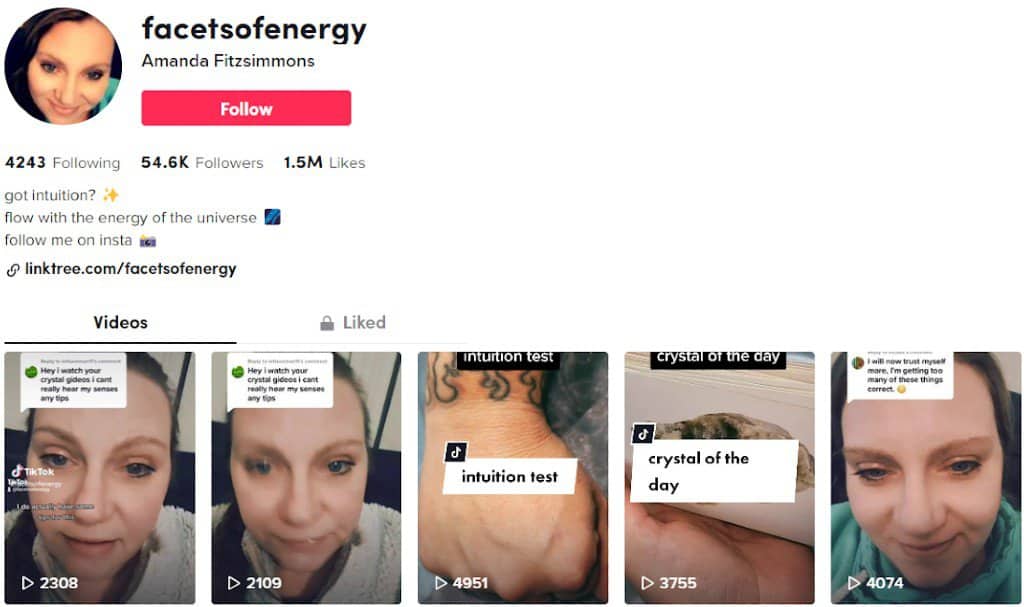 Amanda Fitzsimmons | TikTok video guides on crystals