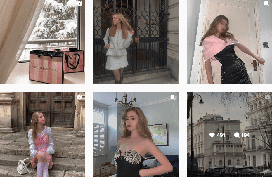 Anna Iasevoli fashion and beauty IG posts