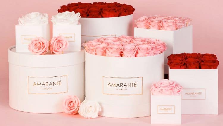 Aramante London | Red, white, pink roses in boxes