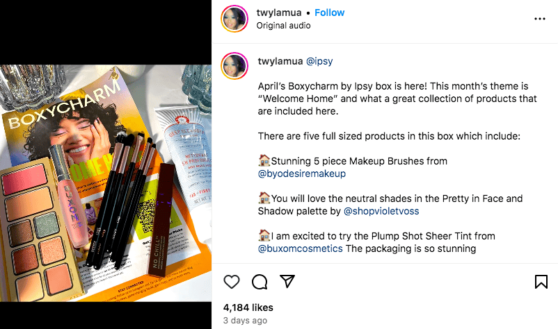 Asha B shares the contents of her Boxycharm subscription box | Makeup influencers