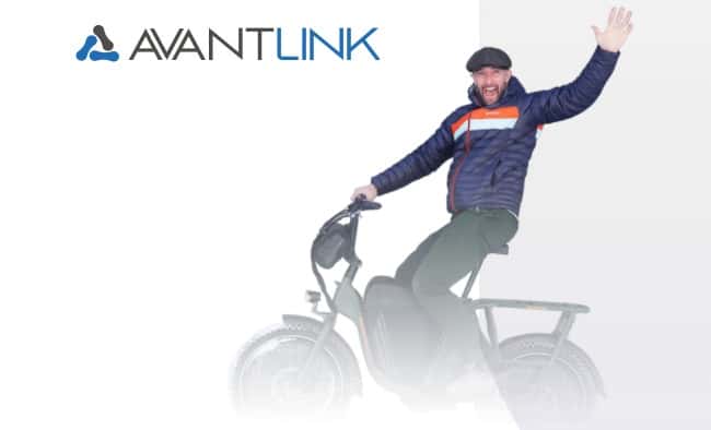 AvantLink Affiliate Marketing Review | Man on electric bike waving