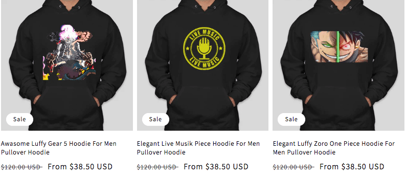 Big Store hoodie listings