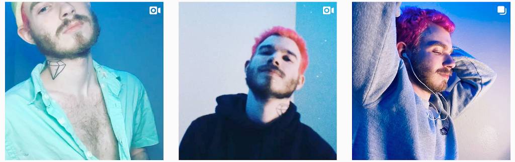 Brett Thomas with pink hair | Instagram posts
