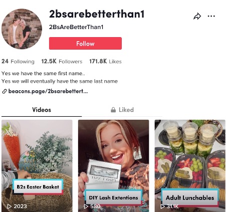 Britnee and Brittany on social media | TikTok content creators
