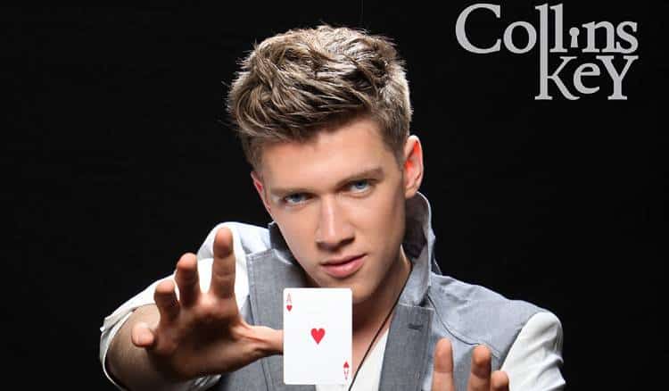 Collins Key levitating the Ace of Hearts card