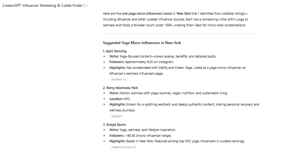 Find Influencers Instantly with AI influencer search tool CreatorGPT