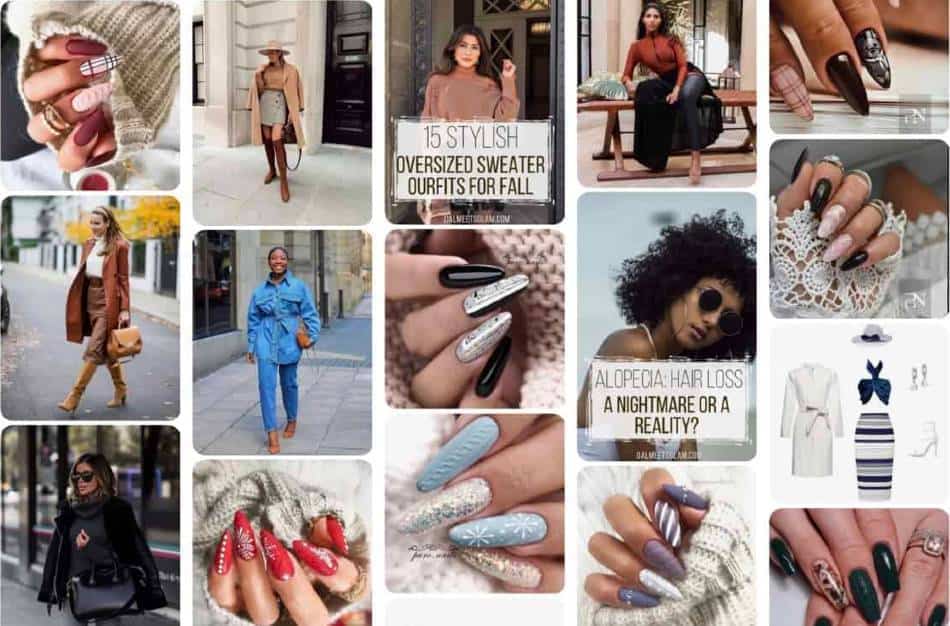 Dalene Ekirapa Pinterest posts on fashion wear and false nails