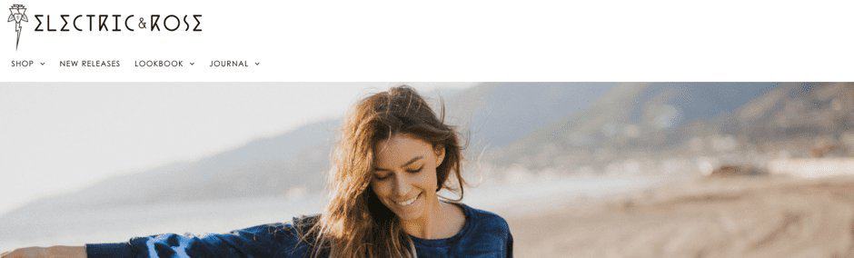 Electric & Rose website | womens clothing programs for influencers