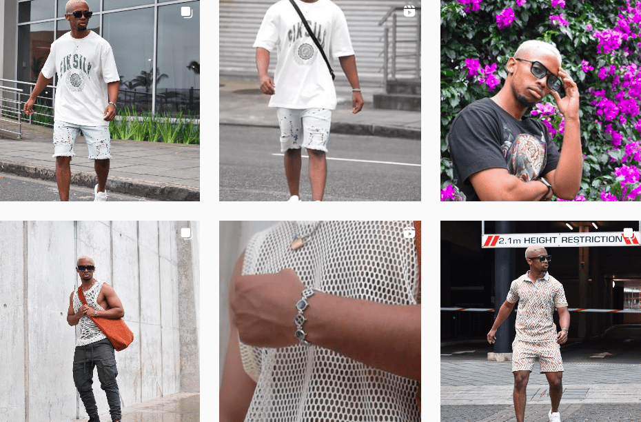 Emmanuel Siyabonga fashion posts on Instagram