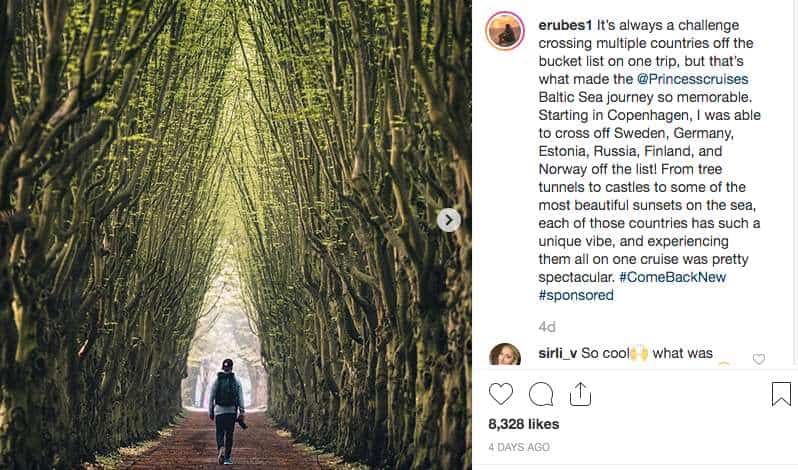 Eric Rubens walking through tree tunnel | Influential Photographer & Videographer