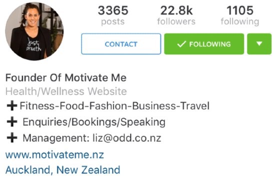 Founder of Motivate Me | how to write Instagram bio