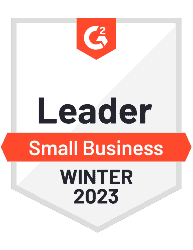 G2 Winter 2023 Badge for Small Businesses | Leader