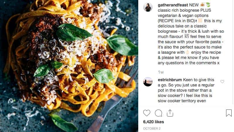 Gather and Feast | Instagram Food Influencer | Classic bolognese pasta