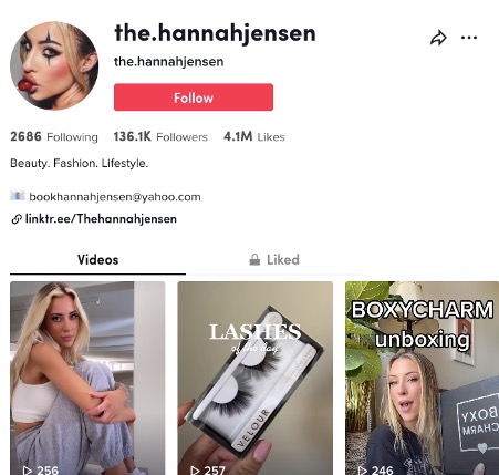 Hannah Jensen beauty videos | TikTok Content Creators