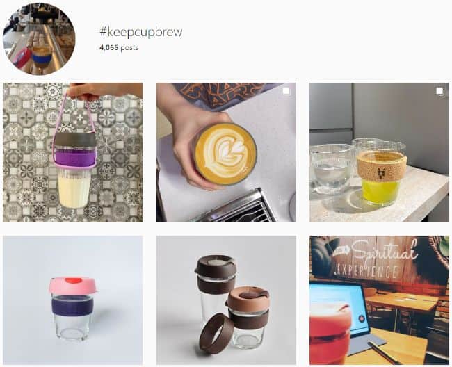Keepcupbrew IG hashtag | User-generated content marketing