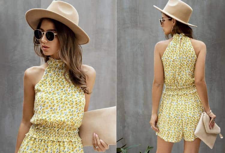 Model in yellow flowery outfit | Hopikas | Influencer program