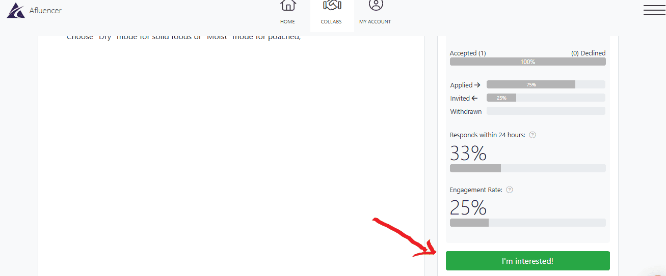 Influencer Collaboration tips: Apply to Collabs on Afluencer