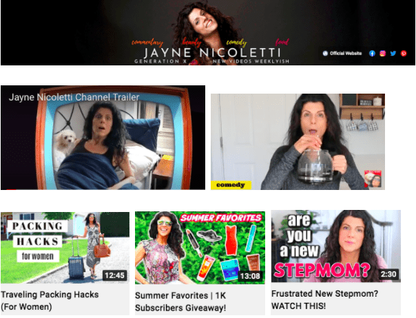 Jayne Nicoletti | Youtube influencers featured on Afluencer