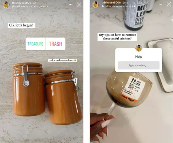 Instagram stories with the use of stickers | Micro influencer marketing