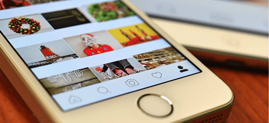 Browsing Instagram on iPhone | history of influencer marketing