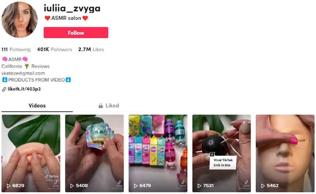 Iuliia Zviagintseva on TikTok sharing skincare tips