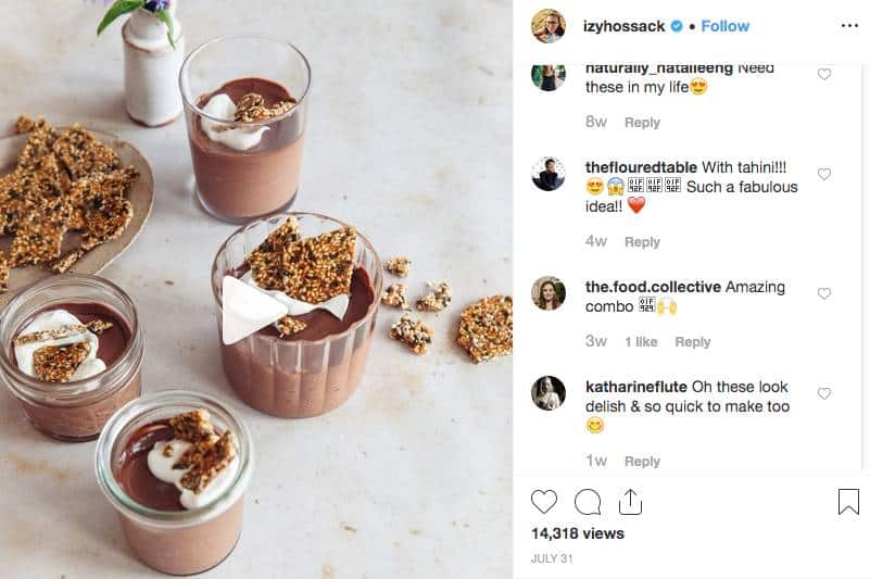 Izy Hossack - Food + Photography Influencer | Tasty pudding