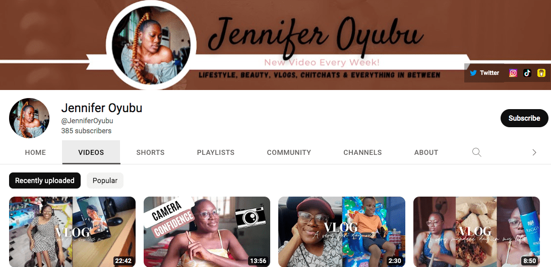 Jennifer Oyubu YouTube Channel | Influencers with Disabilities