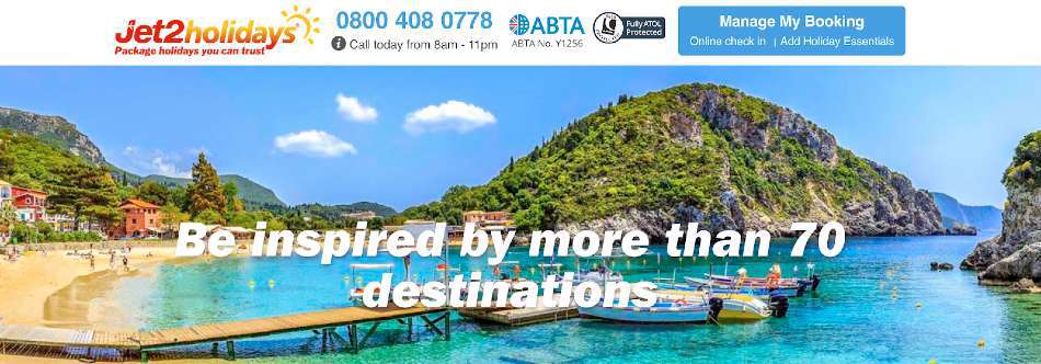 Jet2Holidays website | Sandy island beach with boats at dock