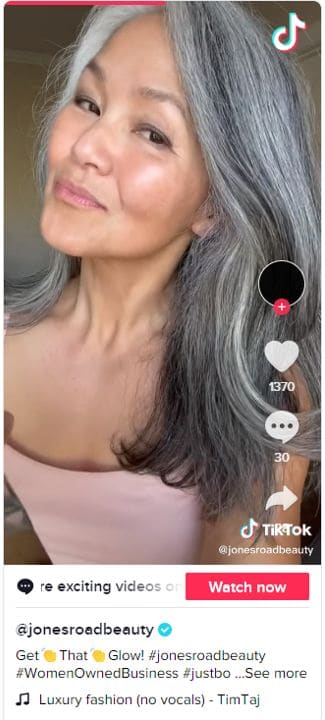 Jones Road Beauty using UGC marketing on TikTok