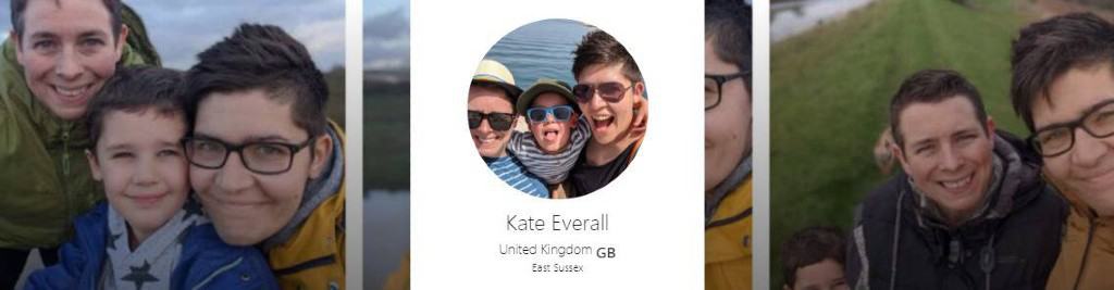 Kate Everall with family | Same-sex Parents | Afluencer profile