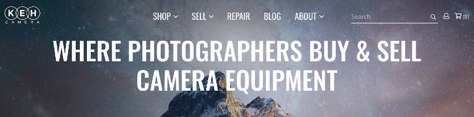 Keh Camera website - Where Photographers Buy & Sell Camera Equipment
