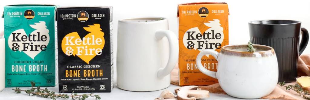 Bone broth selection from Kettle and Fire | Influencer Marketing Programs
