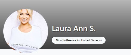 Free Influencer Marketing Platform: Laura Ann S.