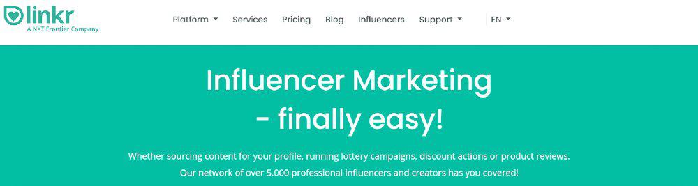 Linkr website featured on Afluencer