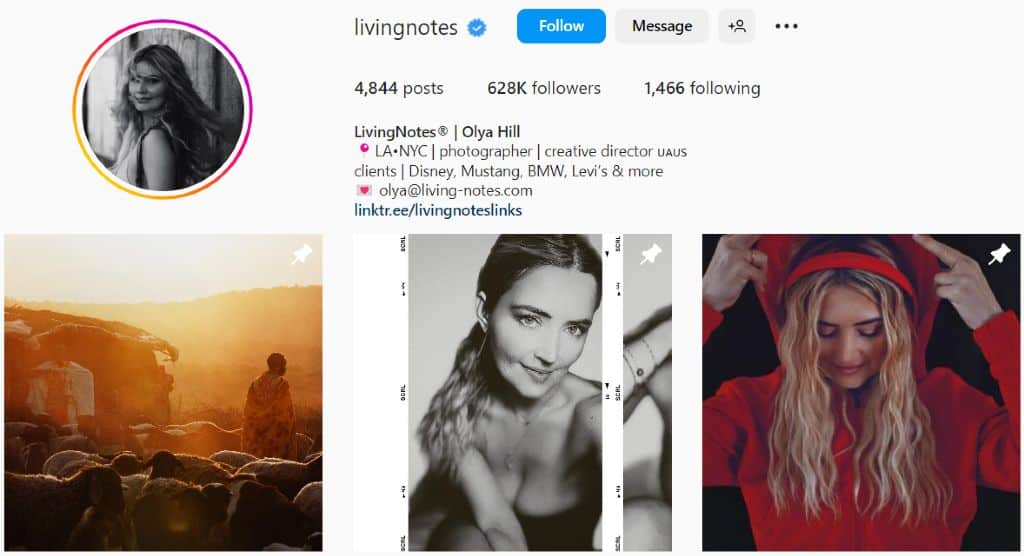 Olya Hill's LivingNotes IG posts | Middle-aged influencers
