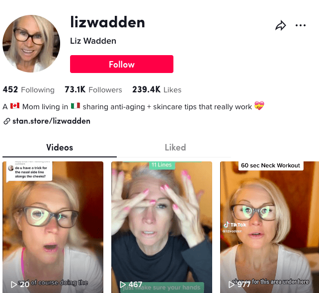 Liz Wadden | TikTok bio and video highlights