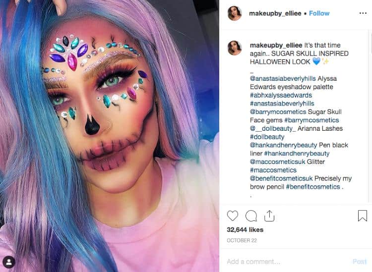 Eloise XO: Instagram Makeup Expert | Sugar skull inspired makeup style