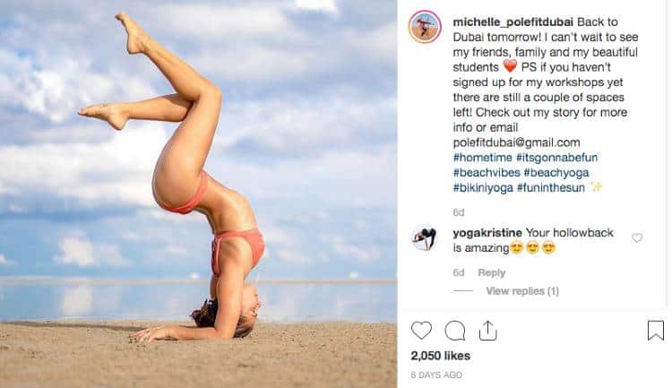 Michelle Pole Fit Dubai | Instagram Fitness Instructor