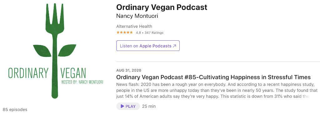 Ordinary Vegan Podcast by Nancy Montuori