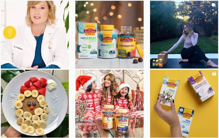 Nature Made promotes products on IG with the help of Influencers