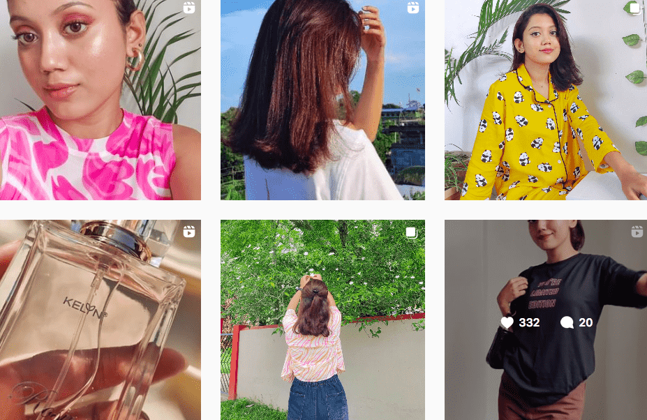 Nilakhi Kakati beauty and fashion posts on Instagram